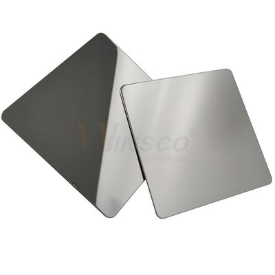qualità  Ornamental Super Mirror Stainless Steel Sheet 201 304 316 Grade With Silver PVD Color fabbrica