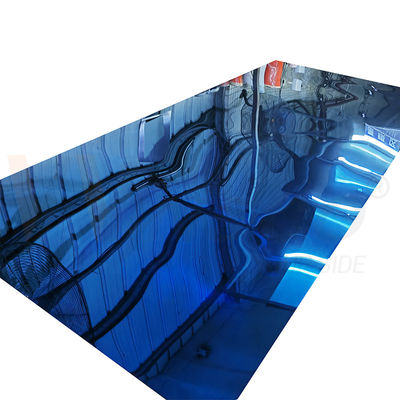 qualità  304 304L Grade Blue Colored Mirror Surface Stainless Steel Sheet 4FTX8FT fabbrica