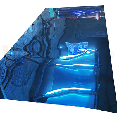qualità  Mirror Surface Blue Color Stainless Steel Sheet 1250mmx2500mm Mill Edge 201 Grade fabbrica