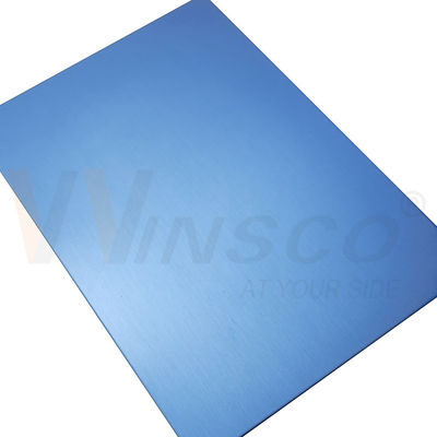 qualità  1000mmx2000mm  Stainless Steel Satin Sheet Decorative Sapphire Blue Matte 0.4-3.0mm Thickness Hairline fabbrica