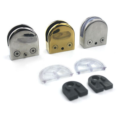 qualità  Stainless Steel Glass Railing Clamp Bracket - Corrosion Resistant with Multiple Finishes for Frameless Glass Panels fabbrica