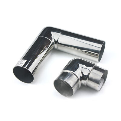 qualità  Mirror Polished Stainless Steel 90 Degree Handrail Elbow Connector for Round Tubes fabbrica