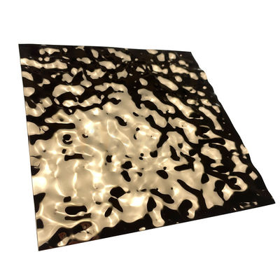 Ss 201 lamiera di acciaio di 304 316 Rose Gold Embossed Ripple Stainless
