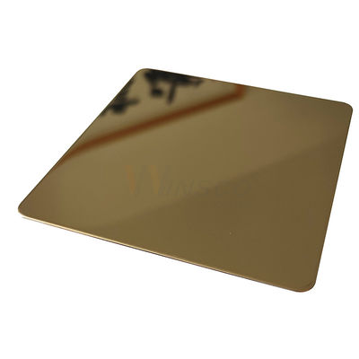 TP 201 ornamentale d'ottone dello strato di acciaio inossidabile dello specchio dell'oro dello Zr 304 316