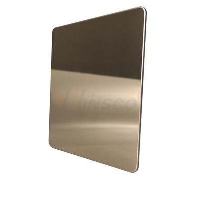 AISI 201 304 316 Champagne Gold Stainless Steel Sheet con lucidatura eccellente