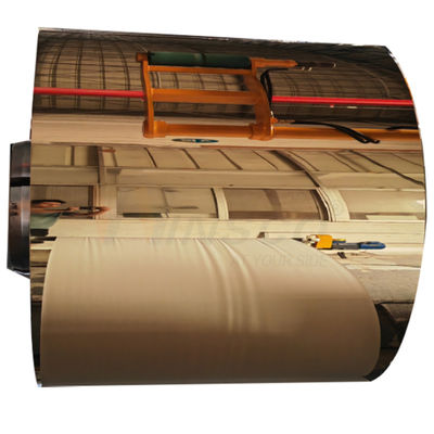 ASTM 201 304 316 bobine laminate a freddo di acciaio inossidabile dello specchio con PVD Rose Gold Coating