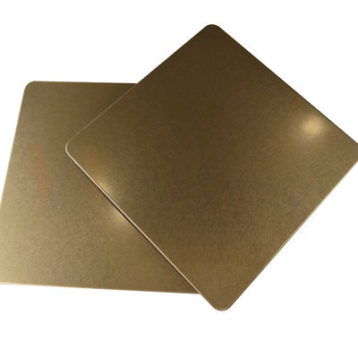 strato decorativo Champagne Gold Vibration Finish di acciaio inossidabile di 1219mm 201 304 316