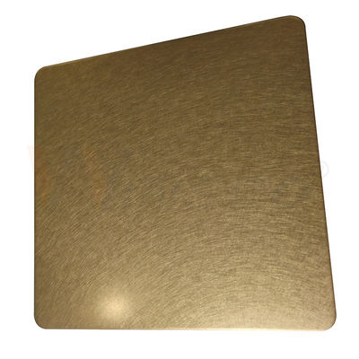 strato decorativo Champagne Gold Vibration Finish di acciaio inossidabile di 1219mm 201 304 316