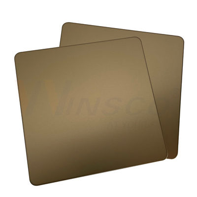La sabbia ha fatto saltare lo strato decorativo 0.3-3mm che di acciaio inossidabile lo specchio dorato ss riveste Champagne Gold Coating