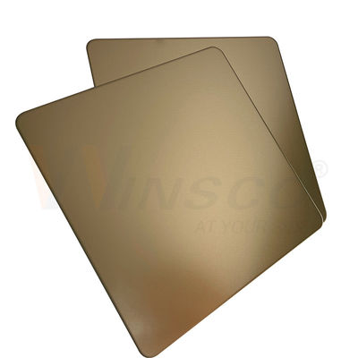 La sabbia ha fatto saltare lo strato decorativo 0.3-3mm che di acciaio inossidabile lo specchio dorato ss riveste Champagne Gold Coating