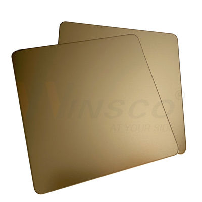 La sabbia ha fatto saltare lo strato decorativo 0.3-3mm che di acciaio inossidabile lo specchio dorato ss riveste Champagne Gold Coating