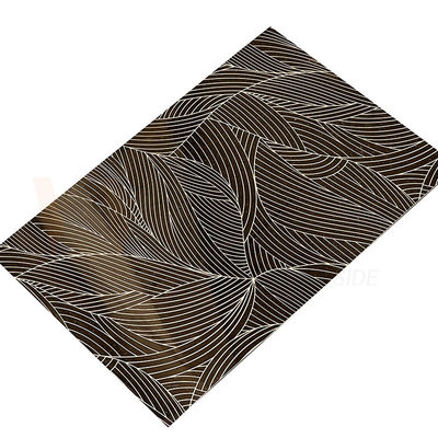 Nessuno strato Champagne Etched Finished di Burr Mirror Gold Stainless Steel