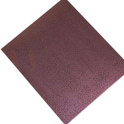 lo strato decorativo Rose Red Stone Pattern Etched di acciaio inossidabile di 1500mmx300mm ha finito