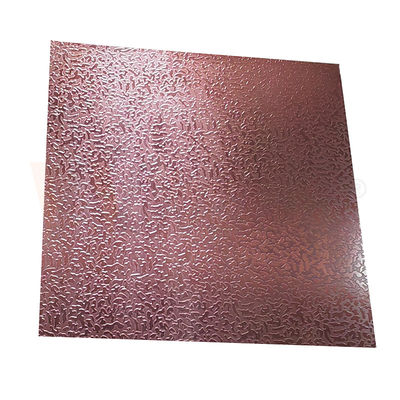 lo strato decorativo Rose Red Stone Pattern Etched di acciaio inossidabile di 1500mmx300mm ha finito
