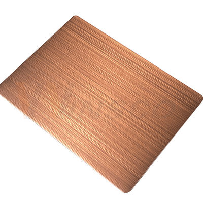 la mano decorativa dello strato di acciaio inossidabile di 1500mmx3000mm ha annerito il bronzo rosso spazzolato