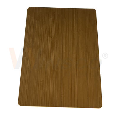 la mano decorativa dello strato di acciaio inossidabile di 0.3-3mm ha annerito Matt Cold Rolled bronzeo giallo spazzolato