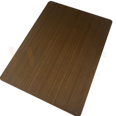 la mano decorativa dello strato di acciaio inossidabile di 0.3-3mm ha annerito Matt Cold Rolled bronzeo giallo spazzolato