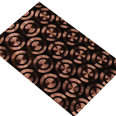 Il CD di colore della lamiera sottile di Rose Gold Decorative Stainless Steel PVD che lucida il laser 3D ha laminato a freddo