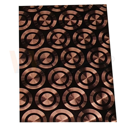 Il CD di colore della lamiera sottile di Rose Gold Decorative Stainless Steel PVD che lucida il laser 3D ha laminato a freddo