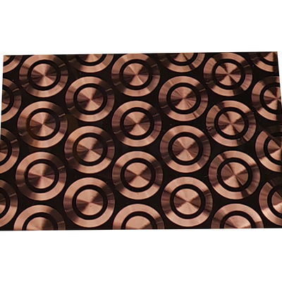 Il CD di colore della lamiera sottile di Rose Gold Decorative Stainless Steel PVD che lucida il laser 3D ha laminato a freddo