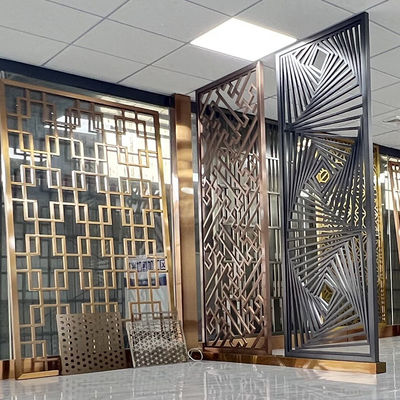 Golde di titanio ha spazzolato l'acciaio inossidabile Art Panels della parete dello schermo della sala da pranzo 1250mm