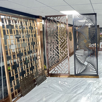 Golde di titanio ha spazzolato l'acciaio inossidabile Art Panels della parete dello schermo della sala da pranzo 1250mm