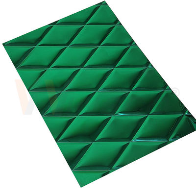 1mm ha impresso lo strato Jade Green PVD di acciaio inossidabile che ricopre la piccola forma del rombo