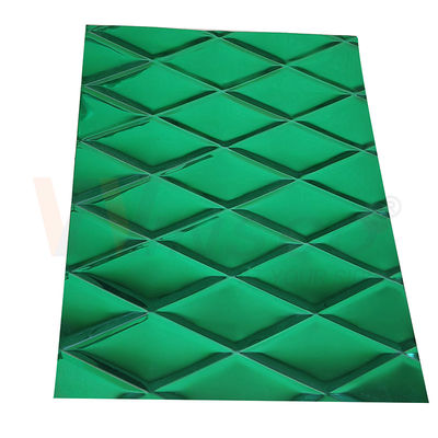 1mm ha impresso lo strato Jade Green PVD di acciaio inossidabile che ricopre la piccola forma del rombo