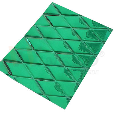 1mm ha impresso lo strato Jade Green PVD di acciaio inossidabile che ricopre la piccola forma del rombo