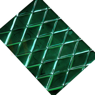 1mm ha impresso lo strato Jade Green PVD di acciaio inossidabile che ricopre la piccola forma del rombo