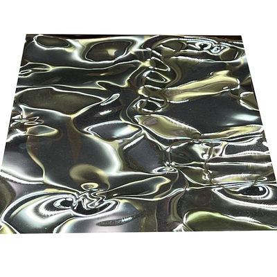 Ondulazione dell'acqua dello specchio di colore dello strato impressa titanio nero di acciaio inossidabile grande