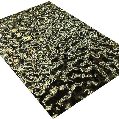 L'oro di titanio dell'ondulazione 8K dell'acqua dello strato impresso dimensione media di acciaio inossidabile si è rispecchiato