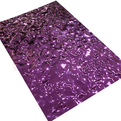 Il colore porpora ha impresso piatti della strada di scivolo dell'ondulazione di piccola dimensione dell'acqua dello strato di acciaio inossidabile gli anti