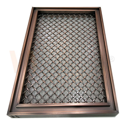 La griglia PVD di forma del rombo colora l'acciaio inossidabile decorativo Mesh For Home Decoration