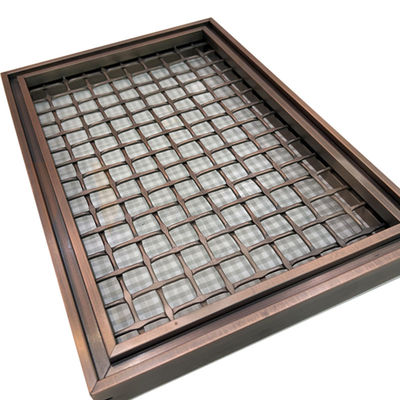 Il quadrato di colore di PVD modella il cavo Mesh Panels For Space Divider di acciaio inossidabile di 316 griglie