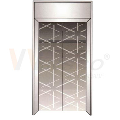 lo strato Grey Color Mirror Finished Metal di acciaio inossidabile dell'elevatore di 2mm ha inciso il modello