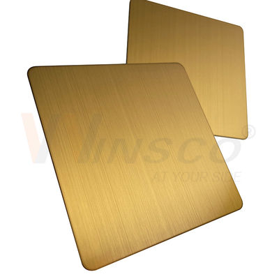 1219mmx2438mm JIS 201 304 strato della linea sottile di acciaio inossidabile dell'oro di 316 titanio