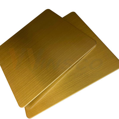 1219mmx2438mm JIS 201 304 strato della linea sottile di acciaio inossidabile dell'oro di 316 titanio