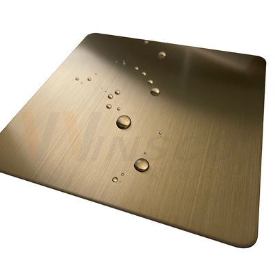 Strato spazzolato 5x10ft AISI 201 di acciaio inossidabile della linea sottile 304 316 Champagne Gold