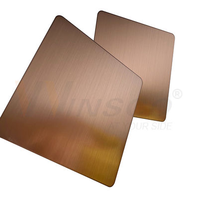 Anti strato di acciaio inossidabile di rivestimento della linea sottile di colore di rame del dito per l'ornamentale del pannello