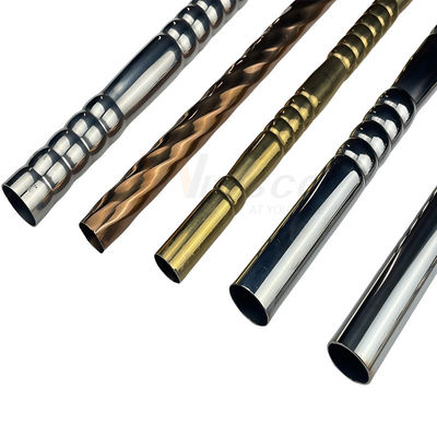 Gli ss hanno infilato forme Inox 201 di acciaio inossidabile di 0.3mm le varie del tubo decorativo della metropolitana modello 304 316 impresso