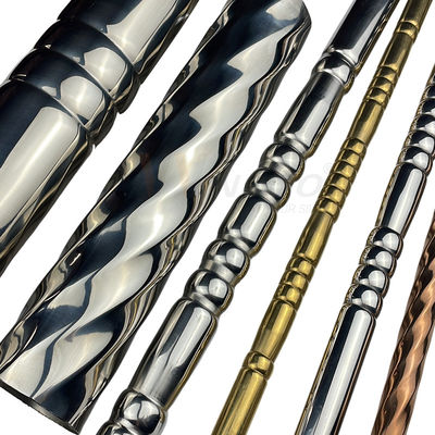 Gli ss hanno infilato forme Inox 201 di acciaio inossidabile di 0.3mm le varie del tubo decorativo della metropolitana modello 304 316 impresso