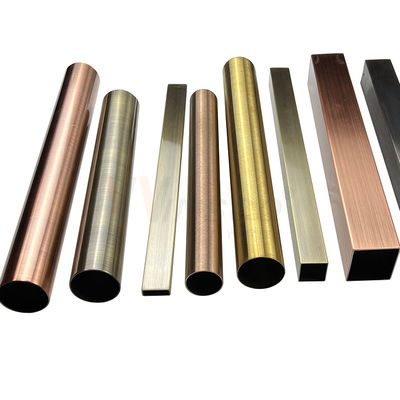 La metropolitana saldata decorativa 201 304 del tubo di acciaio inossidabile di Inox 0.3mm vuoto dello specchio della linea sottile di 316 gradi ha placcato il colore di Pvd