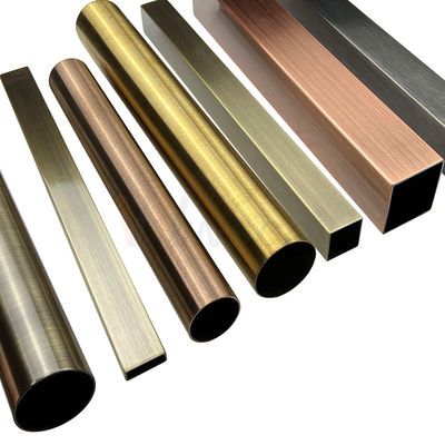 La metropolitana saldata decorativa 201 304 del tubo di acciaio inossidabile di Inox 0.3mm vuoto dello specchio della linea sottile di 316 gradi ha placcato il colore di Pvd