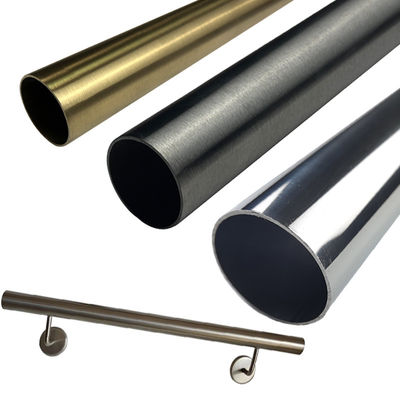 Scala moderna Kit Ss 201 tubo del corrimano di acciaio inossidabile 304 316 intorno al diametro di 33.7mm 38mm 40mm 42mm 44mm 50.8mm