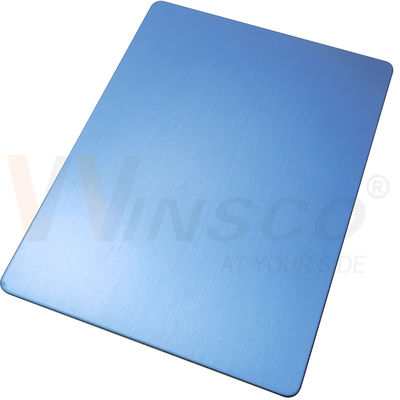 0.4-3 mm Spessore Blu Colore Matto Inoss Metal Sheet 201 Grade Placca in acciaio inossidabile Hairline No.4 Finish