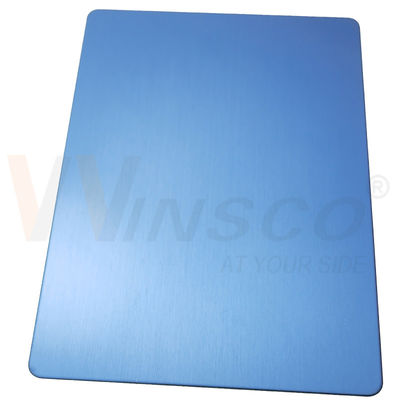 304 304L Grade Hairline Piastra in acciaio inossidabile Blu PVD Rivestito Satin No.4 lamiera inossidabile
