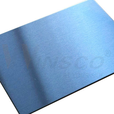 SS 316 316L 4ftx8ft Inossidabile Satin Plate Hairline 1220mmx2440mm Acciaio inossidabile n.4 Blu Color Sheet