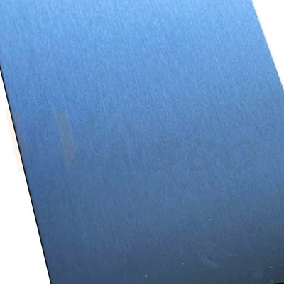 Finitura spazzolata SUS 201 Piastra inossidabile Personalizzata Piastra rivestita in PVD di acciaio inossidabile satinato blu spessa