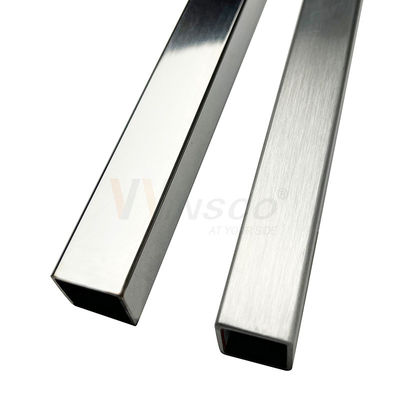0.4mm-1.2mm Spessore 6M Lunghezza tubo quadrato in acciaio inossidabile 10mmx10mm Dimensione AISI 201 304 316 tubo di metallo inossidabile
